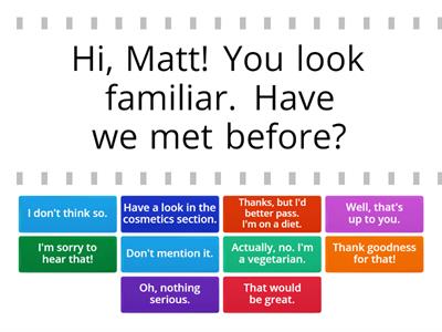 Socialising- Useful expressions