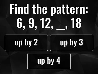 Find the number patterns (ORANGE)