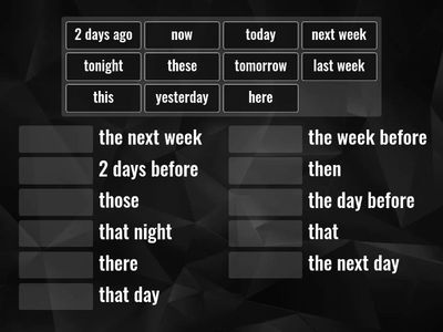 Time and place words