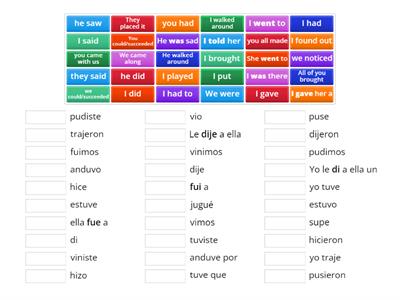 Irregular verbs (Top 10 and Twins)