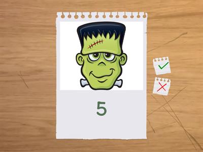 Frankenstein Numbers 1-10 Read and Write the Number