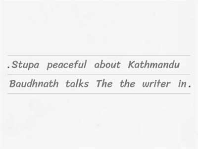 arrange the sentences in order