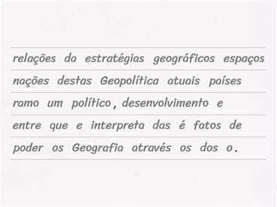 8º Ano - Geopolítica