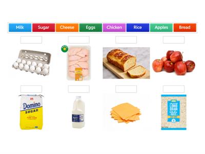 Grocery Shopping Vocabulary Match-Up