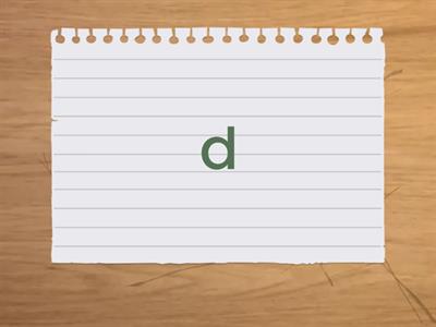 Flashcards: b - c - d - f - g - h