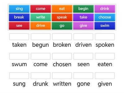 Irregular Verbs [Write the first form or the third form]