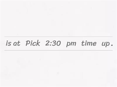 Put the sentences in order