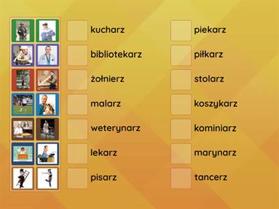 NAZWY ZAWODÓW zakończone na -ARZ I -ERZ 