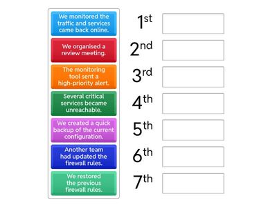 Put the Events in Order : Fix the Timeline