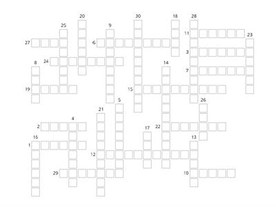 Project 4 Unit 4 - Vocabulary crossword