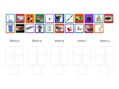 Short vowel picture sort