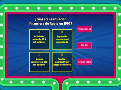 Cuestionario: Transformación de Apple (1997–2008)