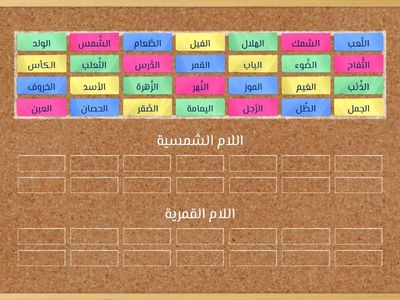 اللام الشمسية واللام القمرية