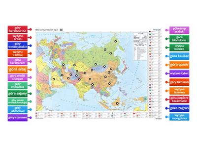 gory, wyzyny, wyspy, polwyspy azja 