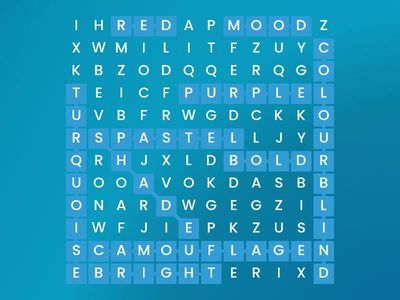 Find words in the grid all connected with colour