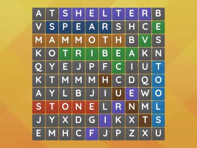The Stone Age Wordsearch - Created by World of Education (www.worldofeducation.online)