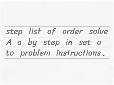 What is an algorithm?