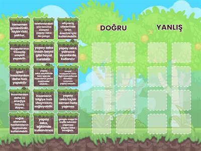 Yapay Zeka (Doğru-Yanlış)