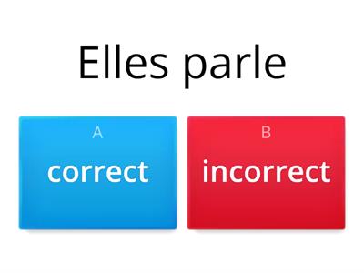 Quiz: PARLER (speak/talk) au présent : vrai / faux