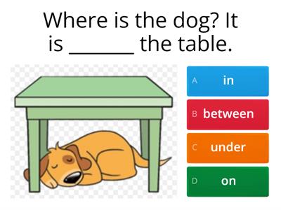 Prepositions of place