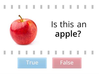 True or False? Vegetables vs Fruits