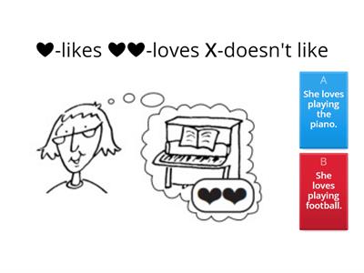 loves/likes/doesn't like