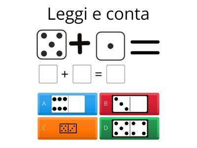 Addizioni entro il 10 con il domino