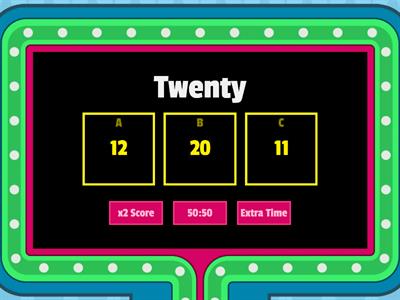 Numbers from 1 to 100