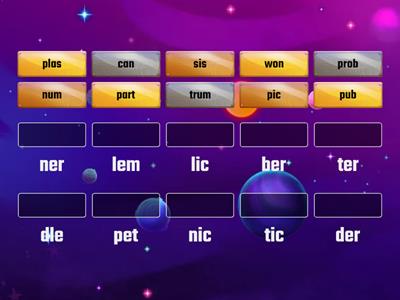Syllable match up game 2