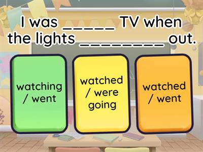 While - When with past and past continuous
