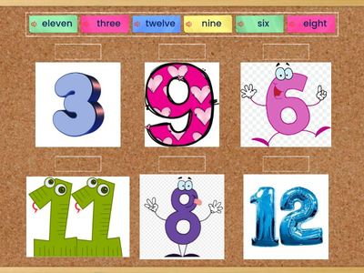 Match up: 1-12 Numbers - 342