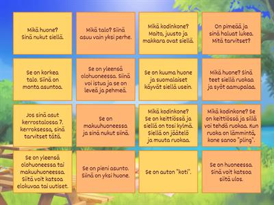 Harjoitellaan! Asuminen (sanasto), SM1 kpl 6