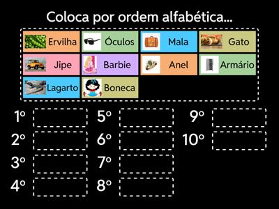 Ordem alfabética 1 - Ana P