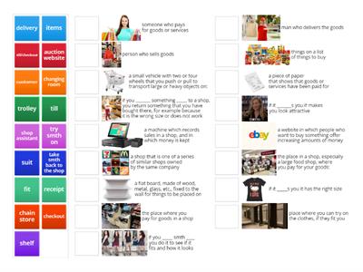 EF PI Unit 4B Shopping - match