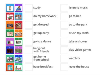 Daily Routine Vocabulary