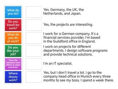 Match questions and answers
