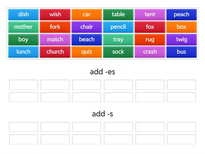 Plural Nouns (-s/-es)
