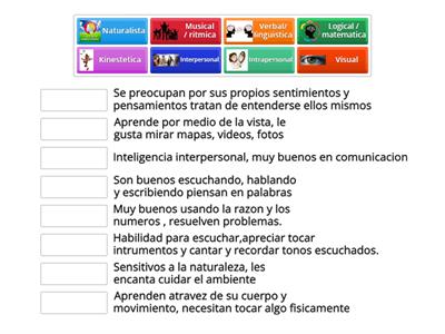 Inteligencias / Maneras de aprender / Habilidades intelectuales