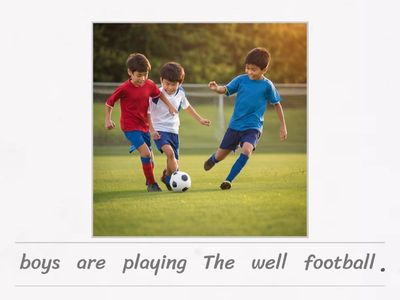 Reorder the words and make sentences.