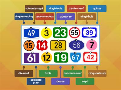 Les nombres de 1 à 69 - liczebniki 1 - 69