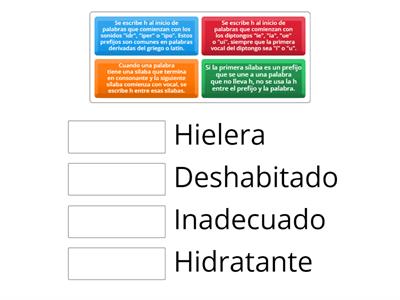 Reglas del uso de h