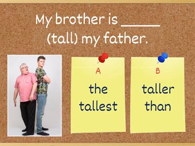 Comparative and superlative adjectives