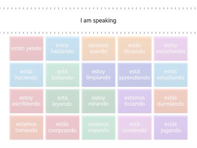 3B Present progressive tense
