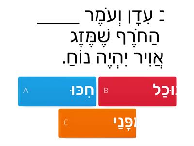 השלמת משפטים