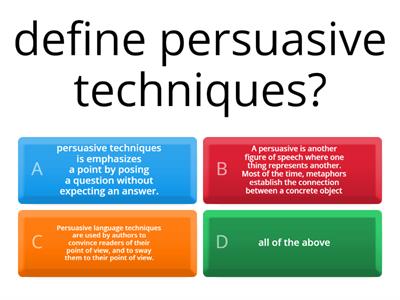 Persuasive Techniques 