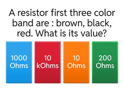 Color Code Resistor Quiz