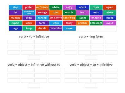 verb patterns