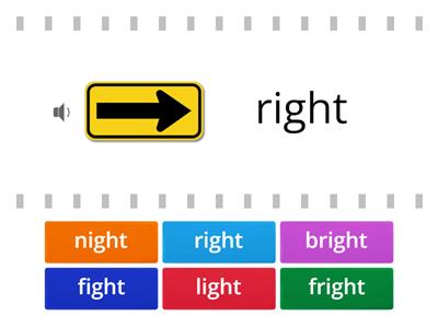 HMH 8.2 Words with -ight