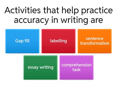 CoH TKT unit 6 writing