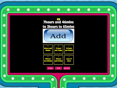 Addition and subtraction of time 